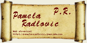 Pamela Radlović vizit kartica